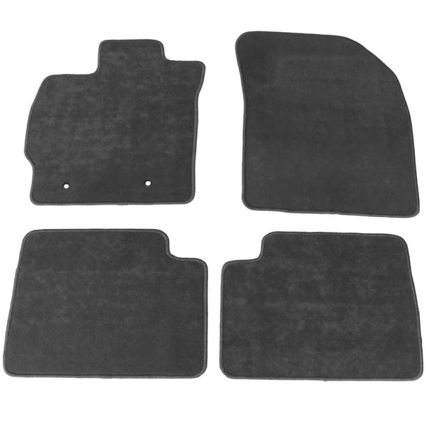 4 Pcs Custom Fit Black Trim Front Rear Carpet Floor Mat For 04-10 Scion TC 